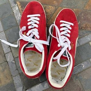 Puma Vibrant Red Suede Shoes
